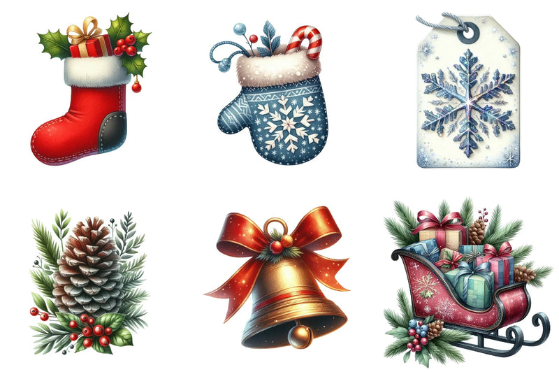 Christmas Gift Labels Clipart Bundle - CraftNest - Digital Crafting and Art