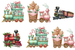 Christmas Train Clipart Bundle - CraftNest - Digital Crafting and Art