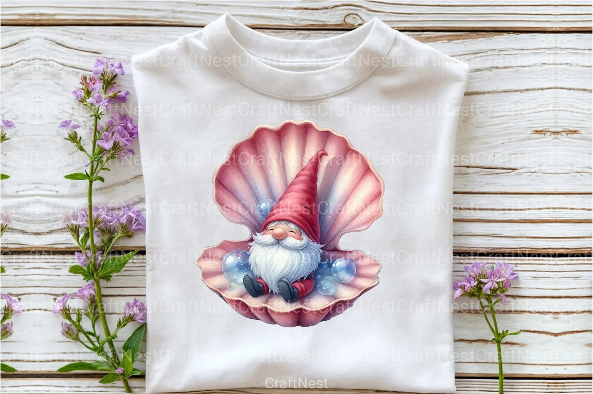 Seashell Gnome Clipart Bundle 5 - CraftNest - Digital Crafting and Art
