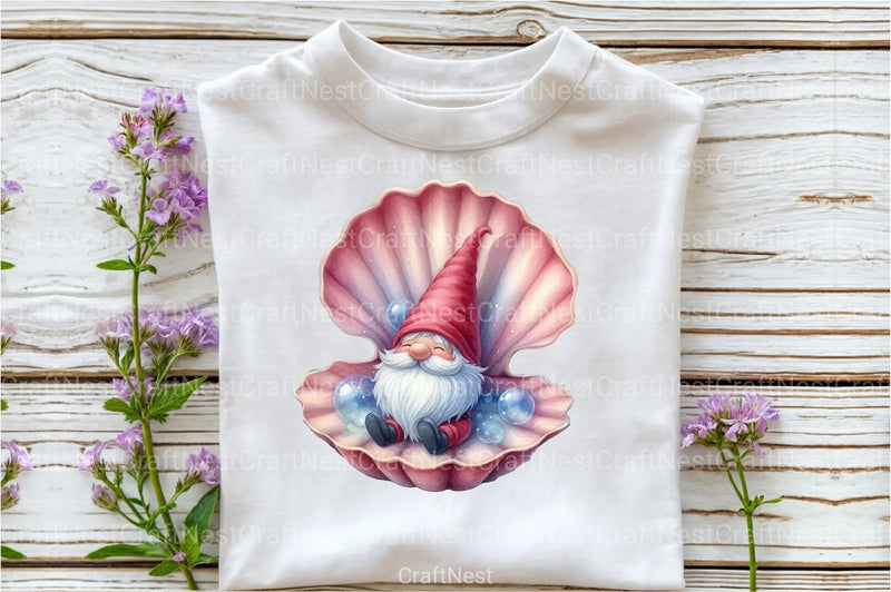 Seashell Gnome Clipart Bundle 5 - CraftNest - Digital Crafting and Art