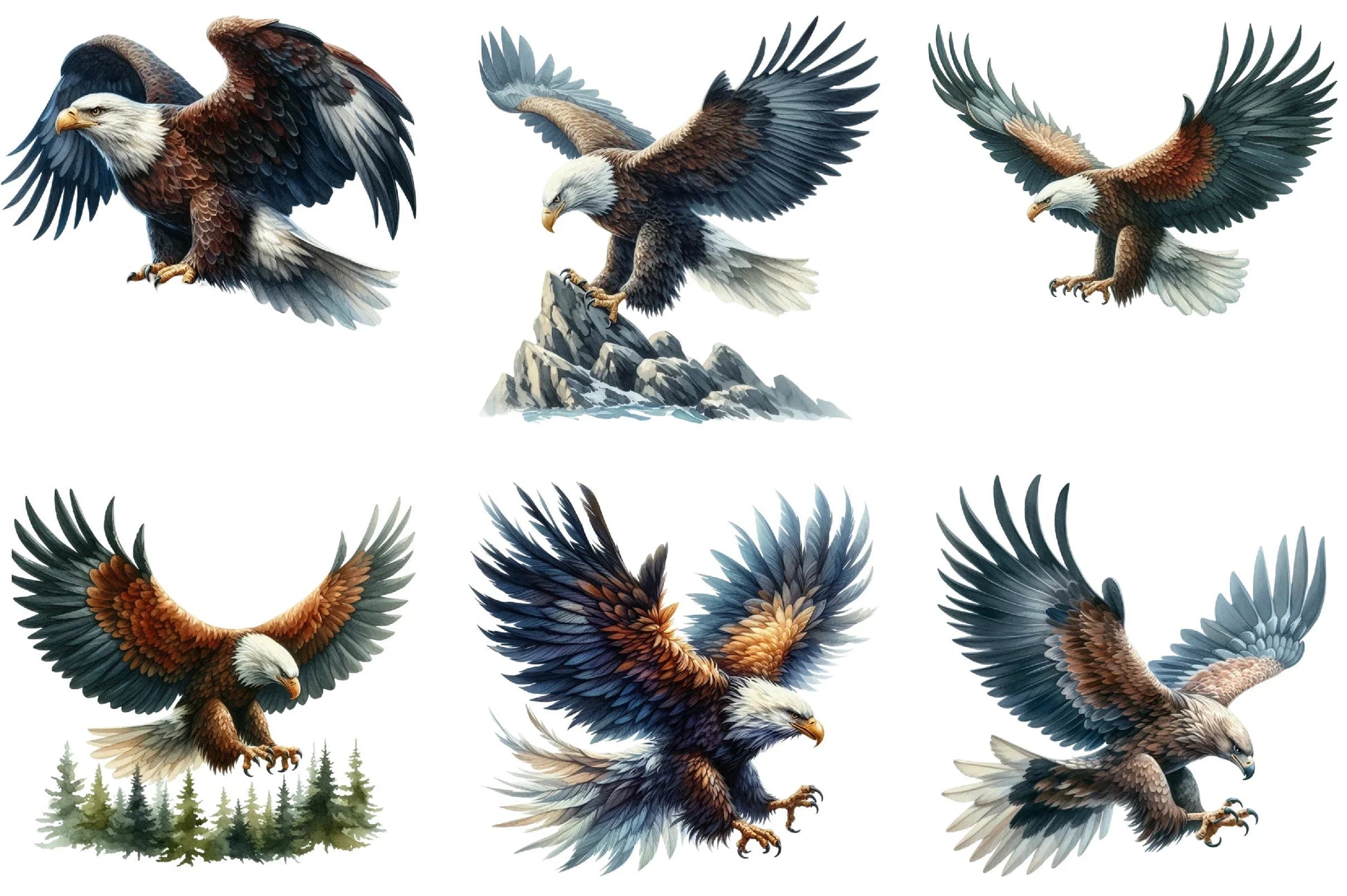 Hunting Eagle Clipart Bundle - CraftNest - Digital Crafting and Art