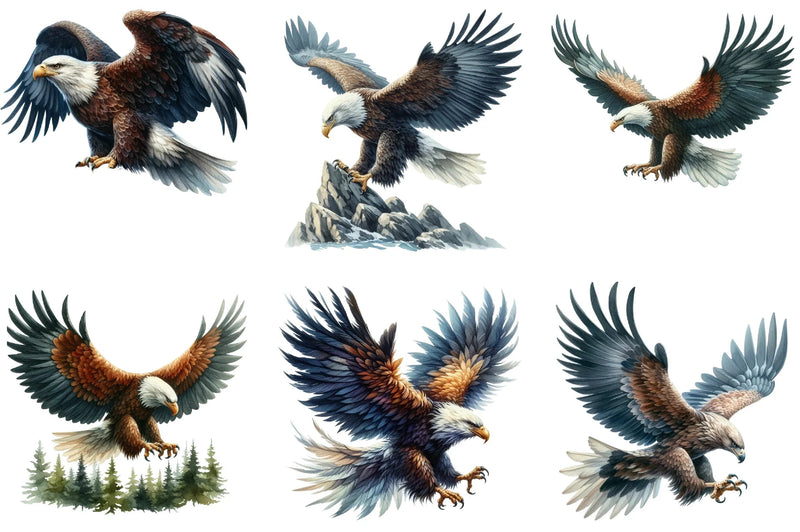Hunting Eagle Clipart Bundle - CraftNest - Digital Crafting and Art
