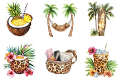 Leopard Print Summer Clipart Bundle - CraftNest - Digital Crafting and Art
