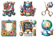 Groovy School Clipart Bundle - CraftNest - Digital Crafting and Art