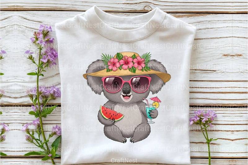 Summer Koala Clipart Bundle - CraftNest - Digital Crafting and Art