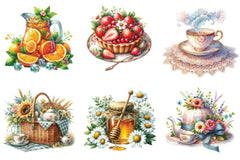 Summer Tea Party Clipart Bundle - CraftNest - Digital Crafting and Art