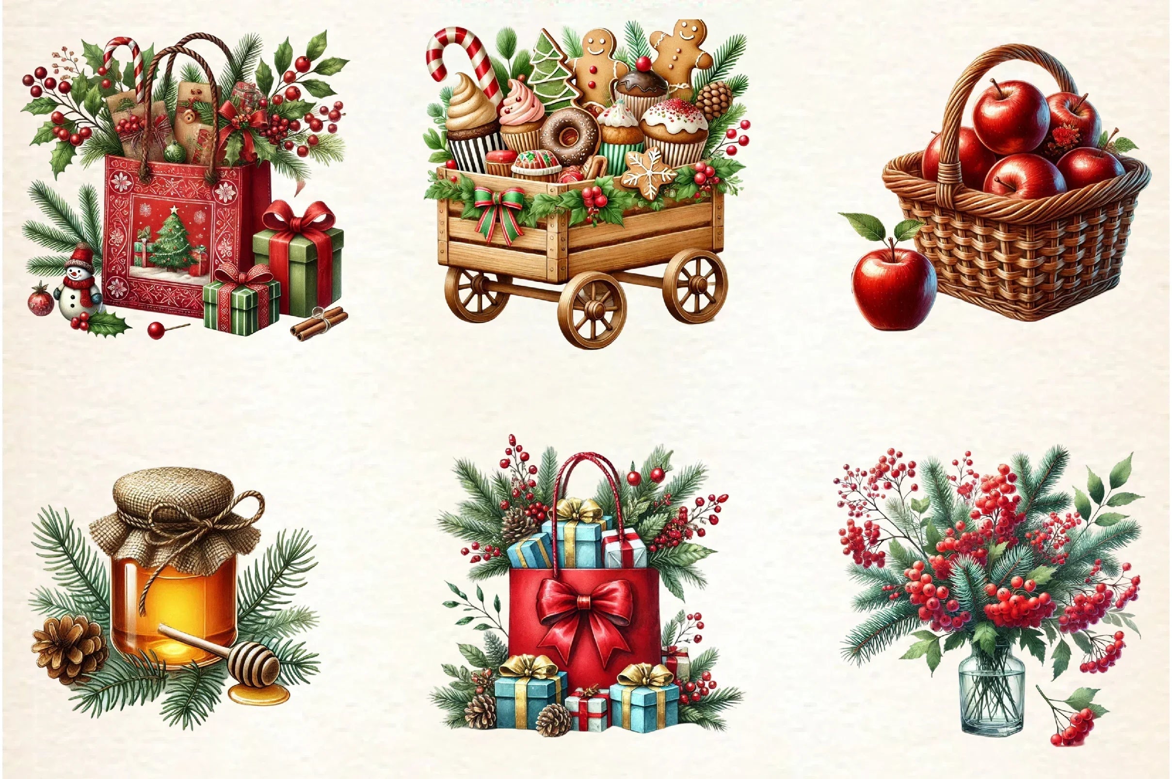 Holiday Market Clipart Bundle - CraftNest - Digital Crafting and Art