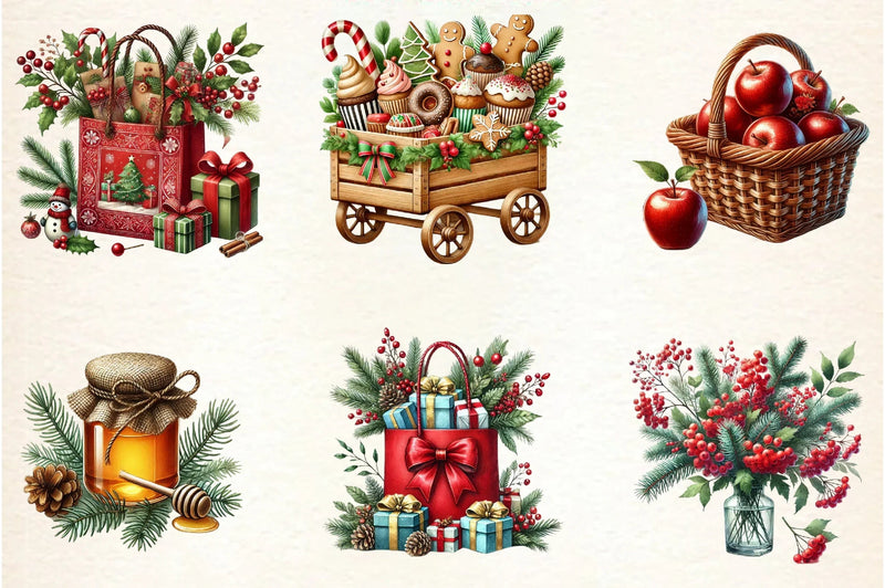 Holiday Market Clipart Bundle - CraftNest - Digital Crafting and Art