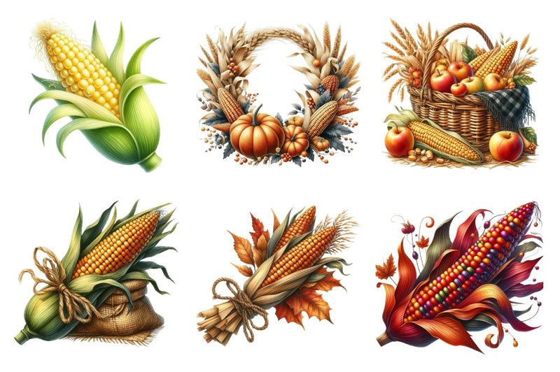 Corn Clipart Bundle - CraftNest - Digital Crafting and Art