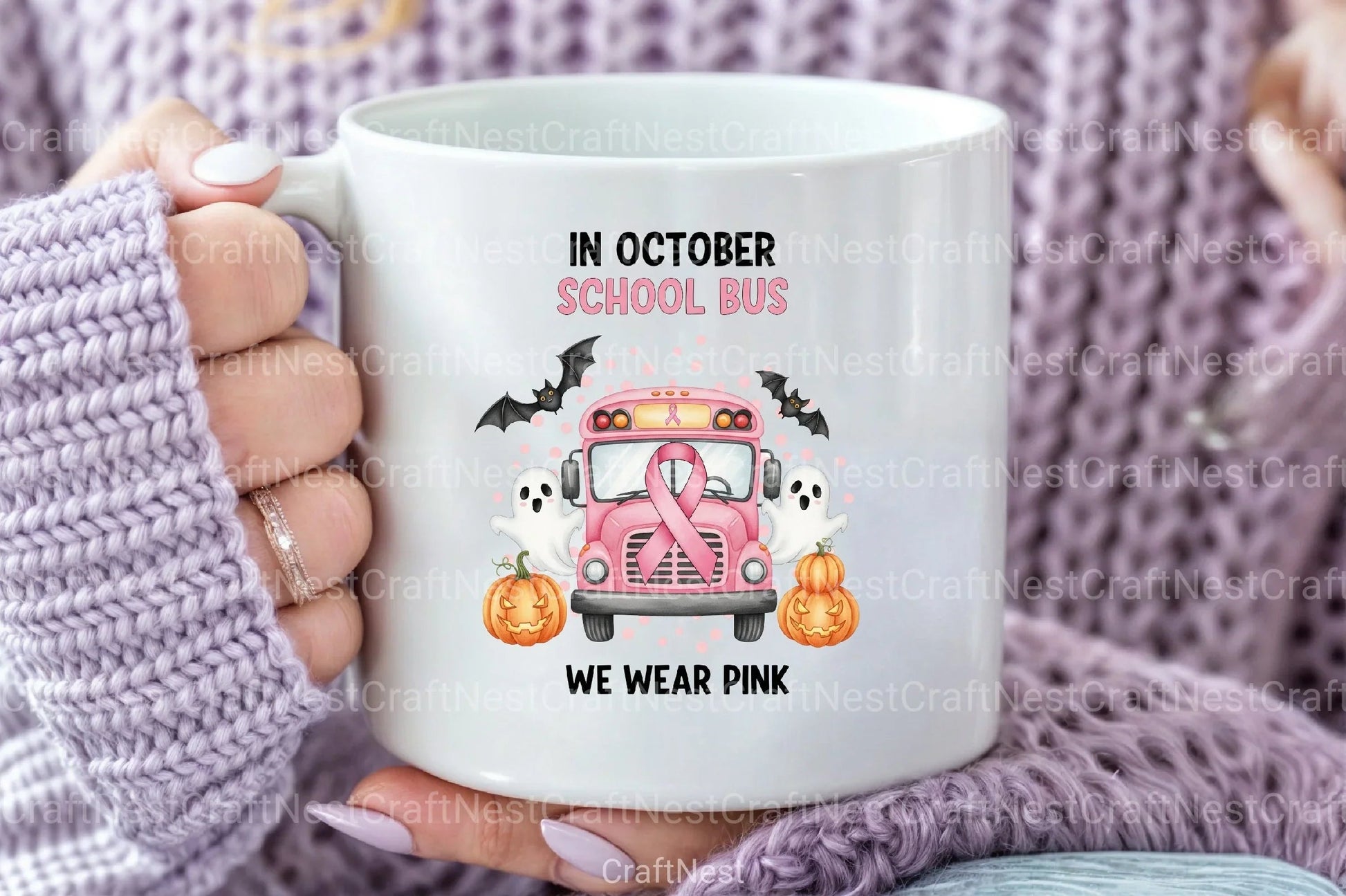 Halloween Breast Cancer Clipart Bundle 1 - CraftNest - Digital Crafting and Art