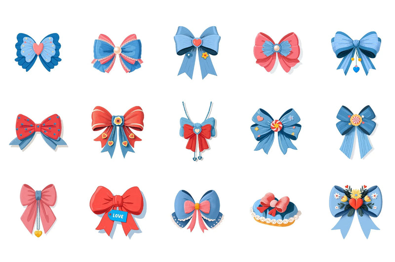 Valentine Bow Clipart Bundle - CraftNest - Digital Crafting and Art