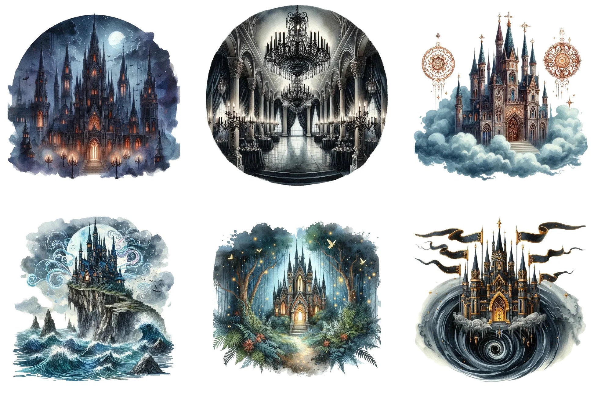 Gothic Palace Clipart Bundle - CraftNest - Digital Crafting and Art