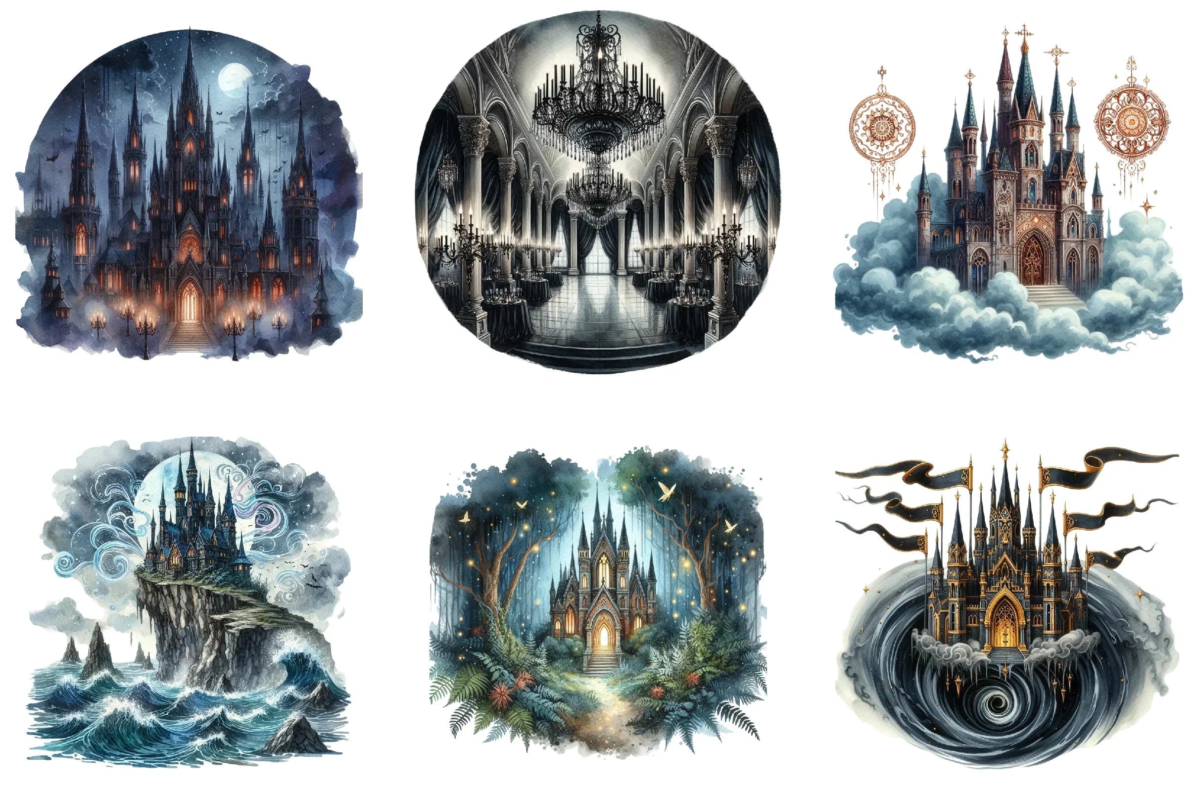 Gothic Palace Clipart Bundle - CraftNest - Digital Crafting and Art
