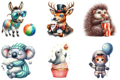 Quirky Animals Clipart Bundle - CraftNest - Digital Crafting and Art