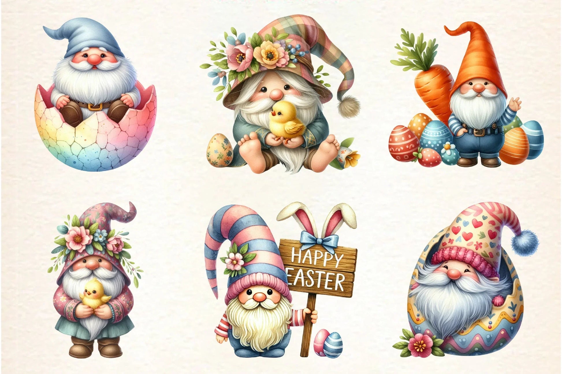 Easter Gnomes Clipart Bundle - CraftNest - Digital Crafting and Art