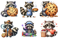 Funny Raccoon Clipart Bundle - CraftNest - Digital Crafting and Art