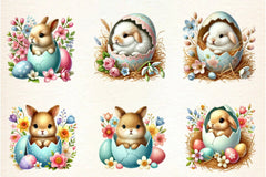 Cute Easter Bunny Clipart Bundle - CraftNest - Digital Crafting and Art