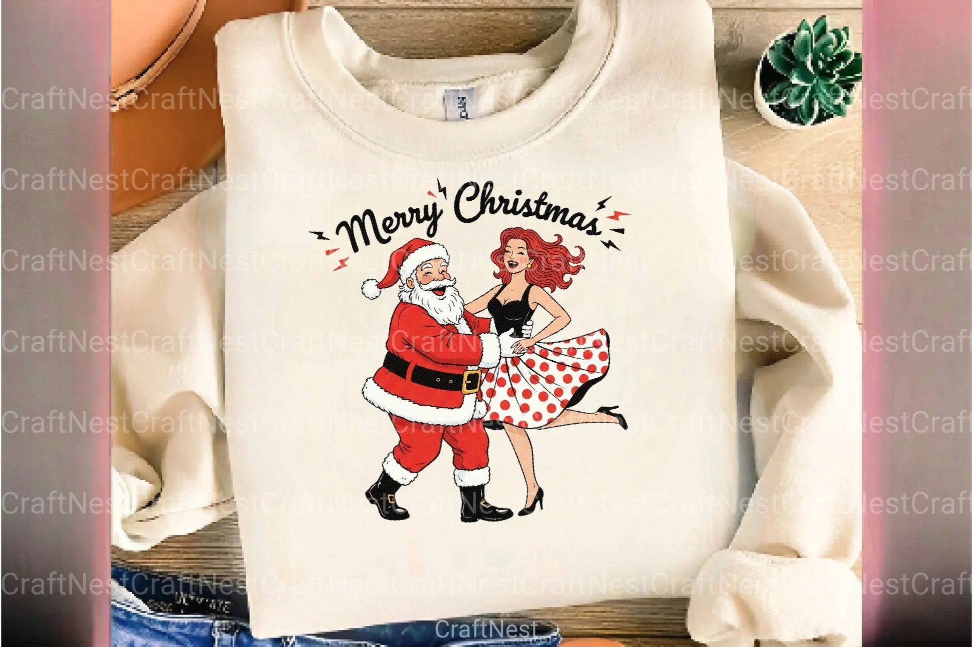 Merry Christmas Dancing Santa Clipart Bundle - CraftNest - Digital Crafting and Art