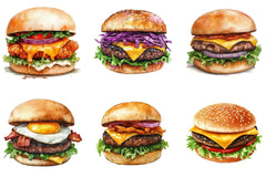 Cheeseburger Clipart Bundle - CraftNest - Digital Crafting and Art