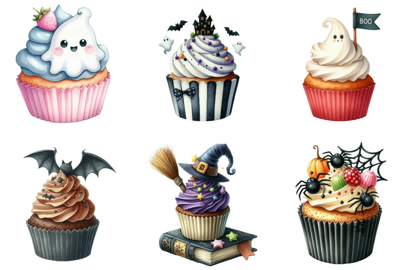 Halloween Cupcakes Clipart Bundle - CraftNest - Digital Crafting and Art
