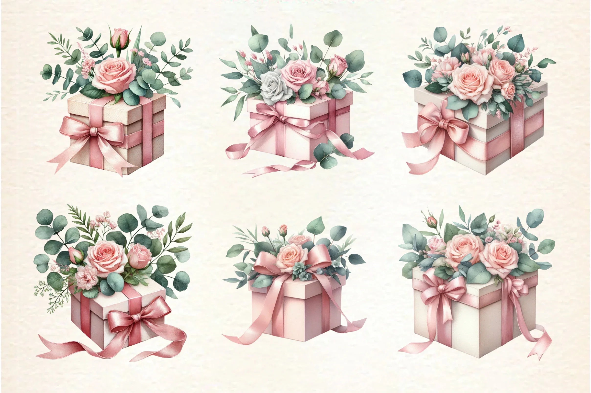Floral Gift Box Clipart Bundle - CraftNest - Digital Crafting and Art