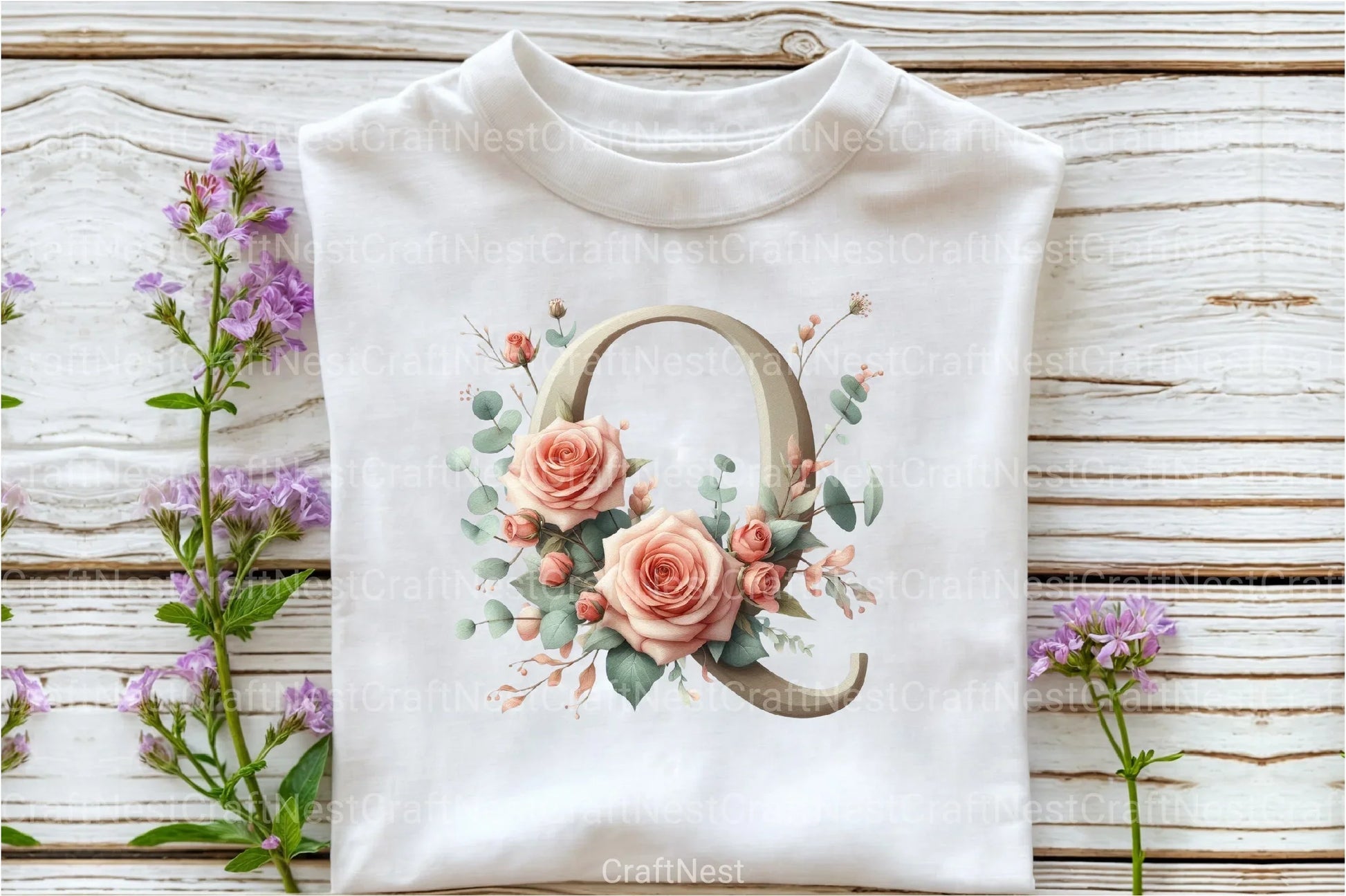 Floral Alphabet Clipart Bundle 88 - CraftNest - Digital Crafting and Art