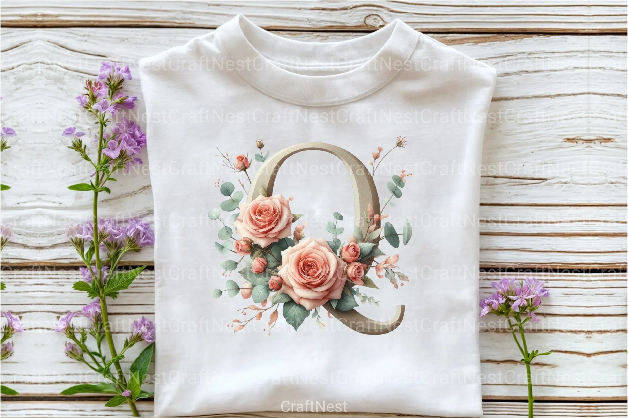 Floral Alphabet Clipart Bundle 88 - CraftNest - Digital Crafting and Art