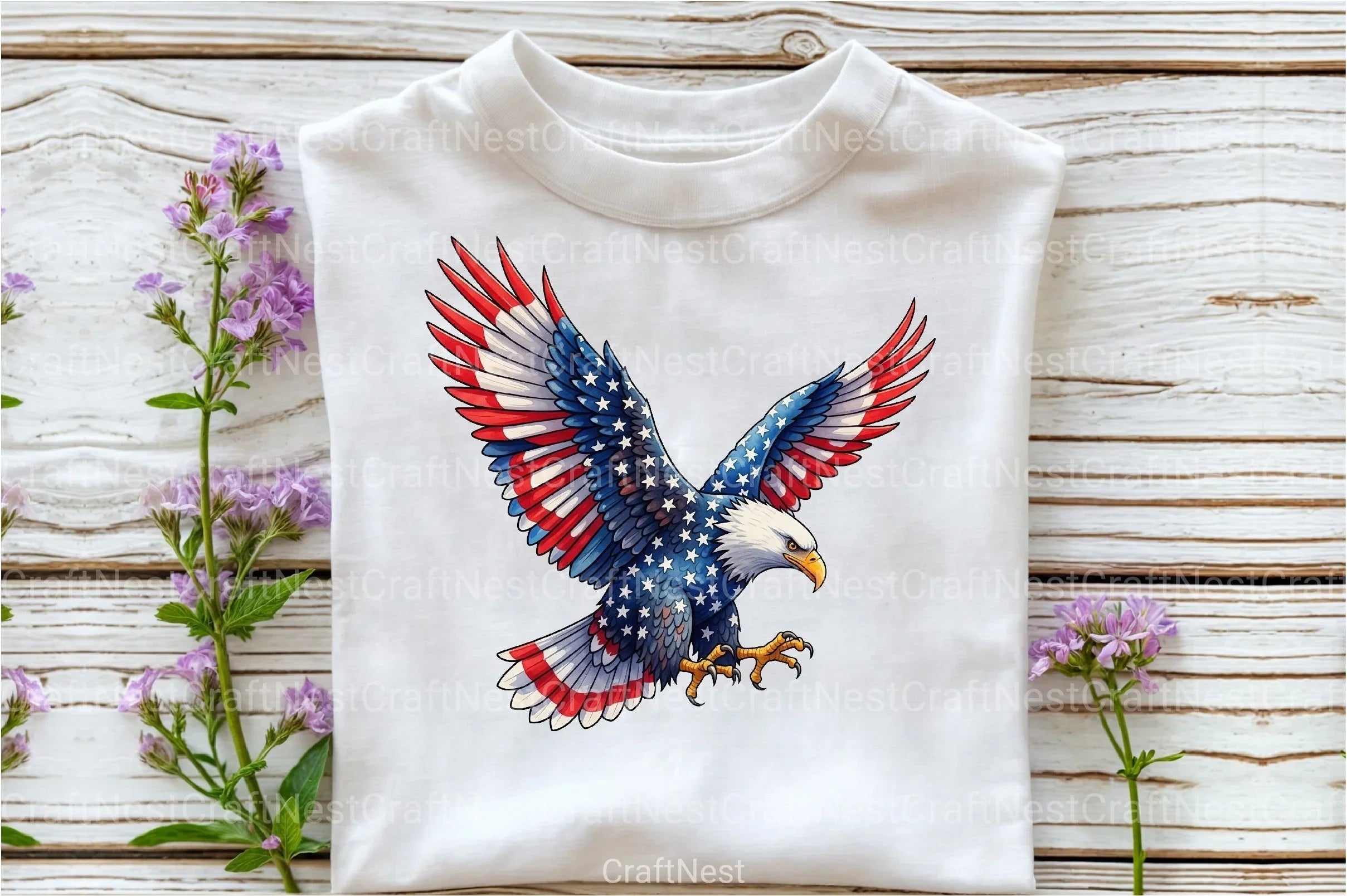 American Patriotic Eagle 4th of July Clipart Bundle - CraftNest - Digital Crafting and Art