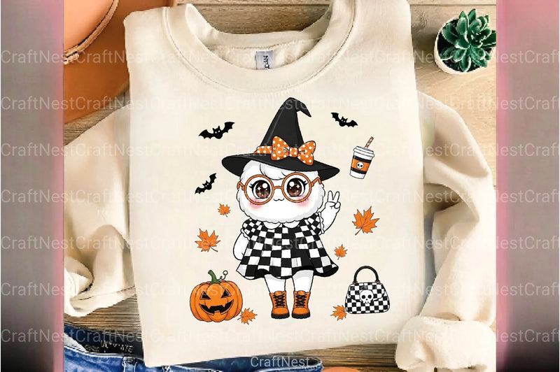 Cute Halloween Ghost Clipart Bundle 2 - CraftNest - Digital Crafting and Art