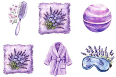 Lavender Pamper Time Clipart Bundle - CraftNest - Digital Crafting and Art