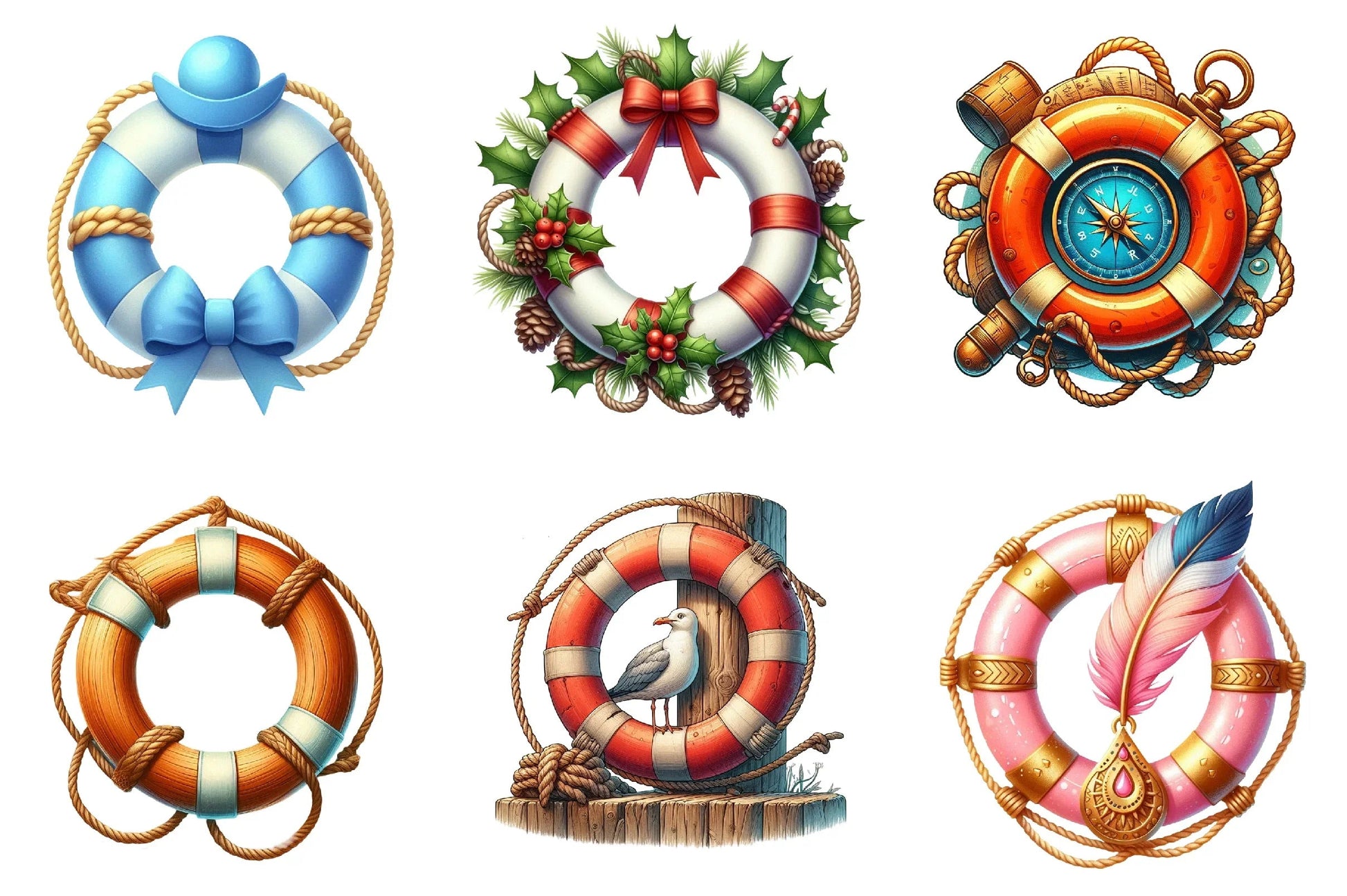 Lifebuoy Clipart Bundle - CraftNest - Digital Crafting and Art