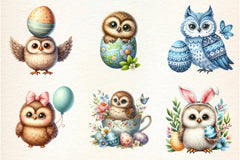 Easter Owl Clipart Bundle - CraftNest - Digital Crafting and Art