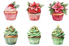 Christmas Cupcake Clipart Bundle 99 - CraftNest - Digital Crafting and Art