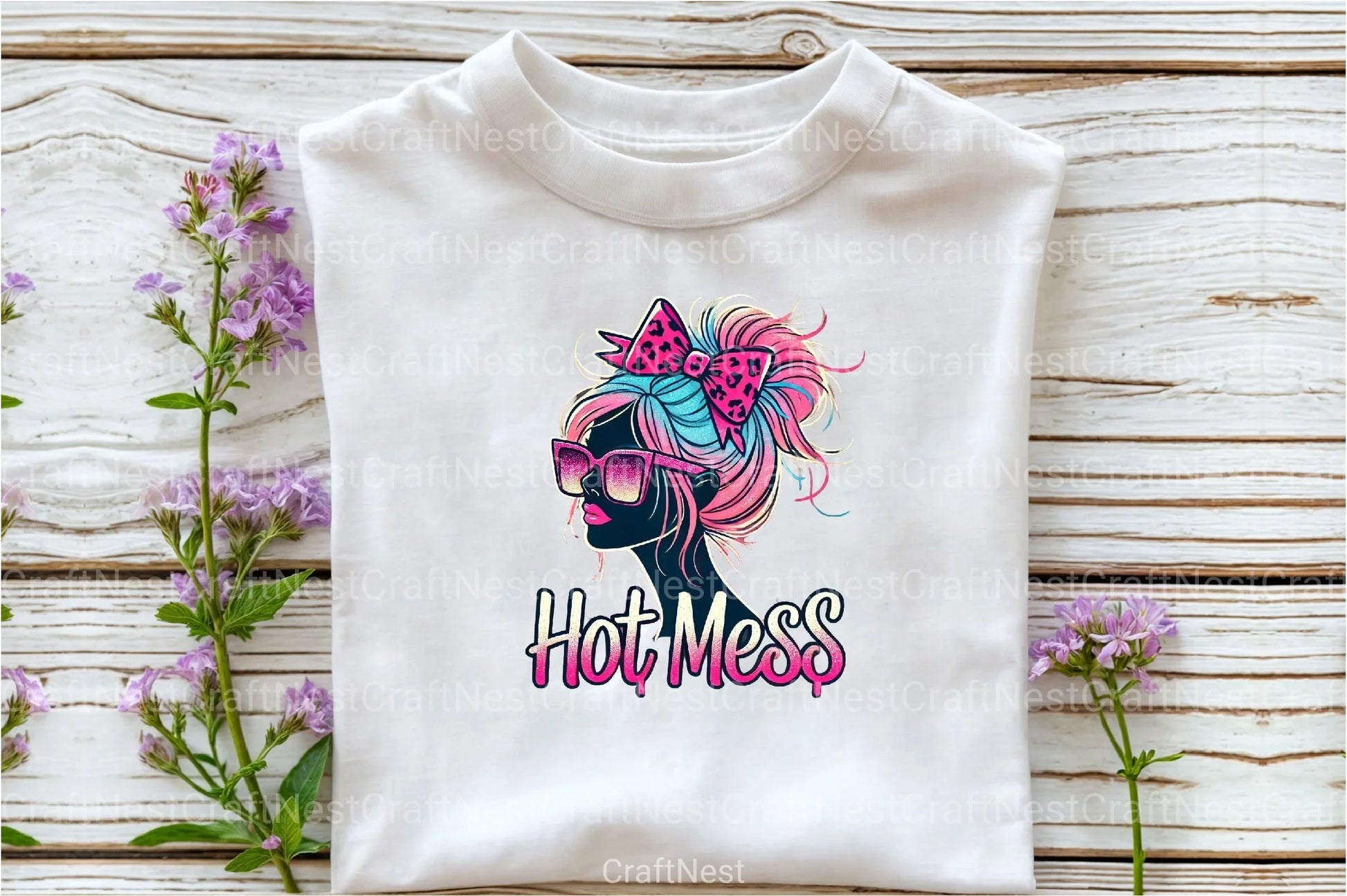 Pink Glitter Leopard Print Mom Clipart Bundle - CraftNest - Digital Crafting and Art