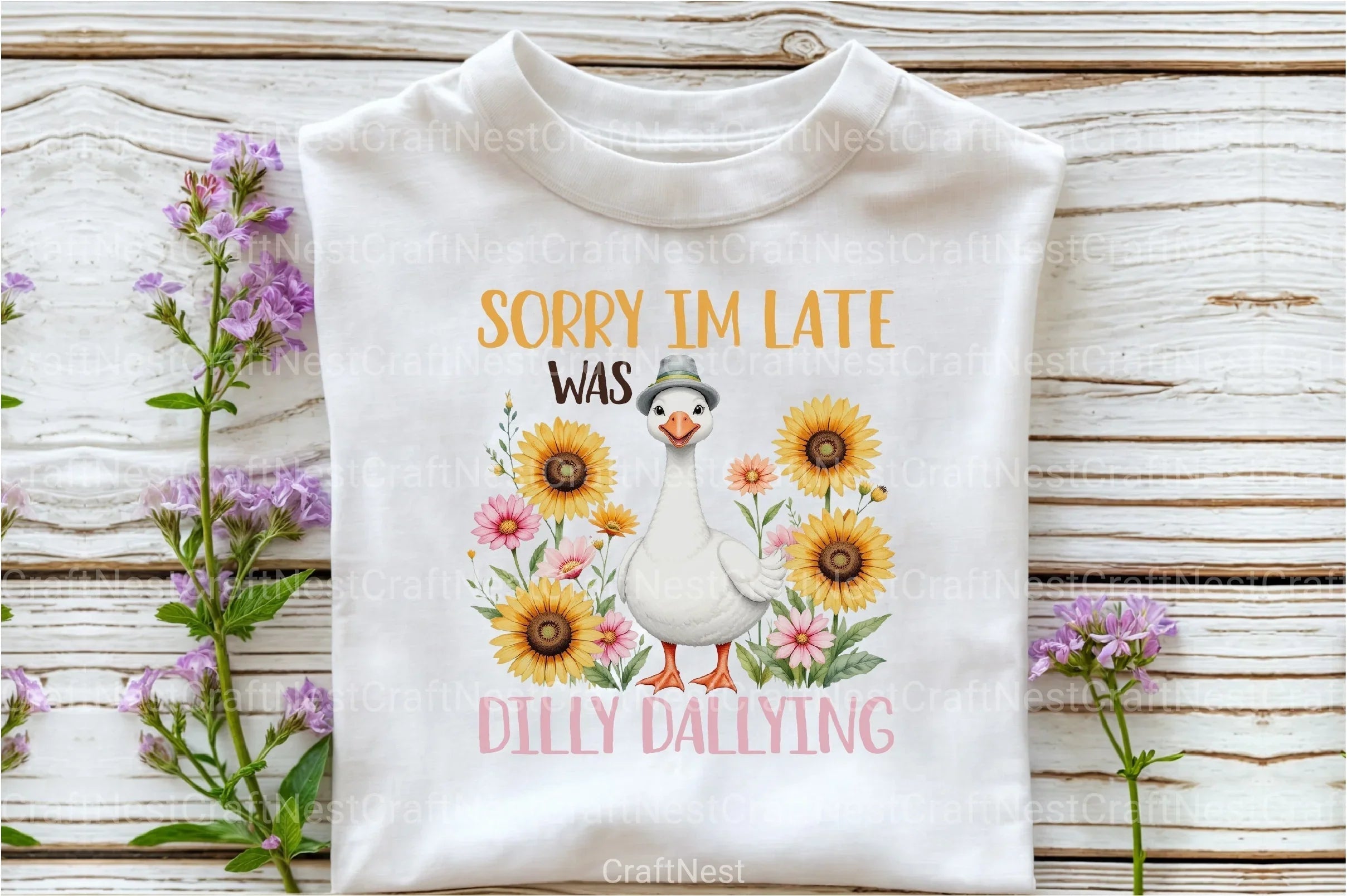 Funny Goose Sassy Boho Floral Clipart Bundle - CraftNest - Digital Crafting and Art