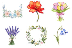 Spring Flowers Clipart Bundle - CraftNest - Digital Crafting and Art