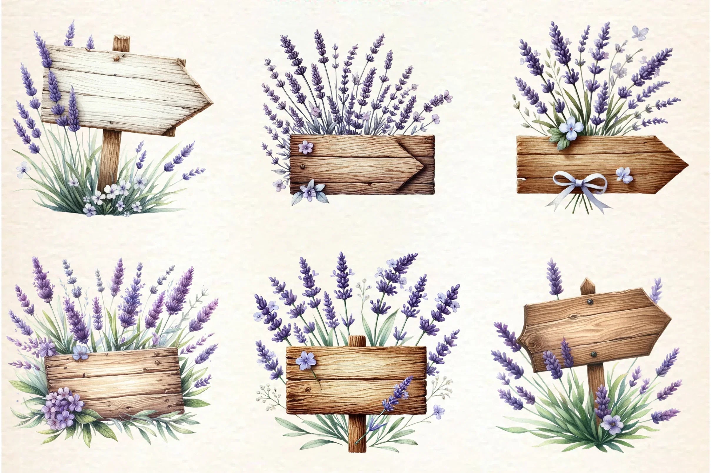 Spring Wooden Signs Clipart Bundle - CraftNest - Digital Crafting and Art