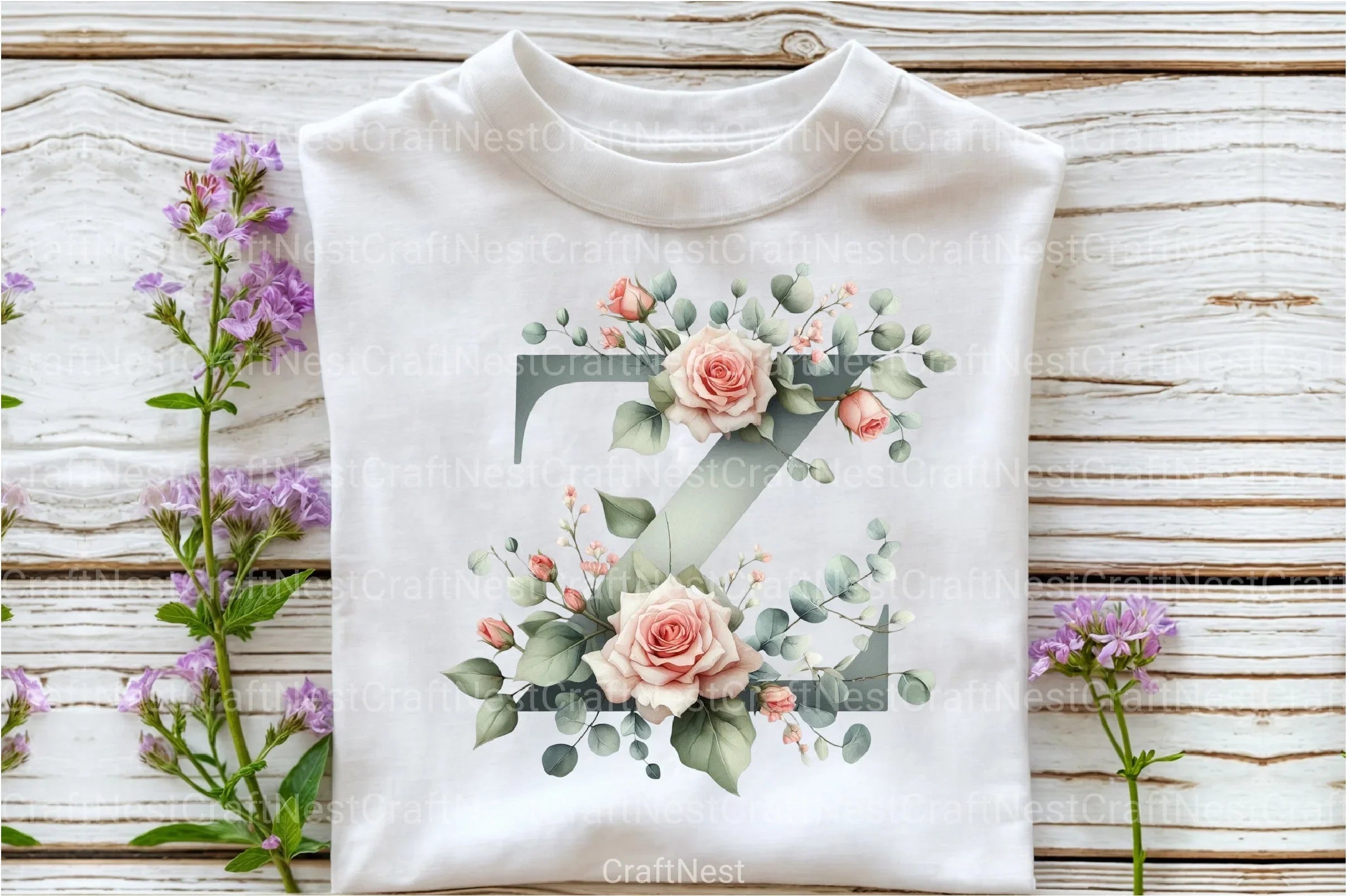 Floral Alphabet Clipart Bundle 17 - CraftNest - Digital Crafting and Art