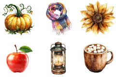 Autumn Chilly Morning Clipart Bundle 33 - CraftNest - Digital Crafting and Art