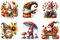 Autumn Gnome Clipart Bundle - CraftNest - Digital Crafting and Art