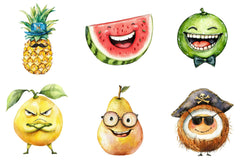Funny Fruit Clipart Bundle - CraftNest - Digital Crafting and Art