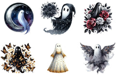 Enchanted Ghost Halloween Clipart Bundle - CraftNest - Digital Crafting and Art
