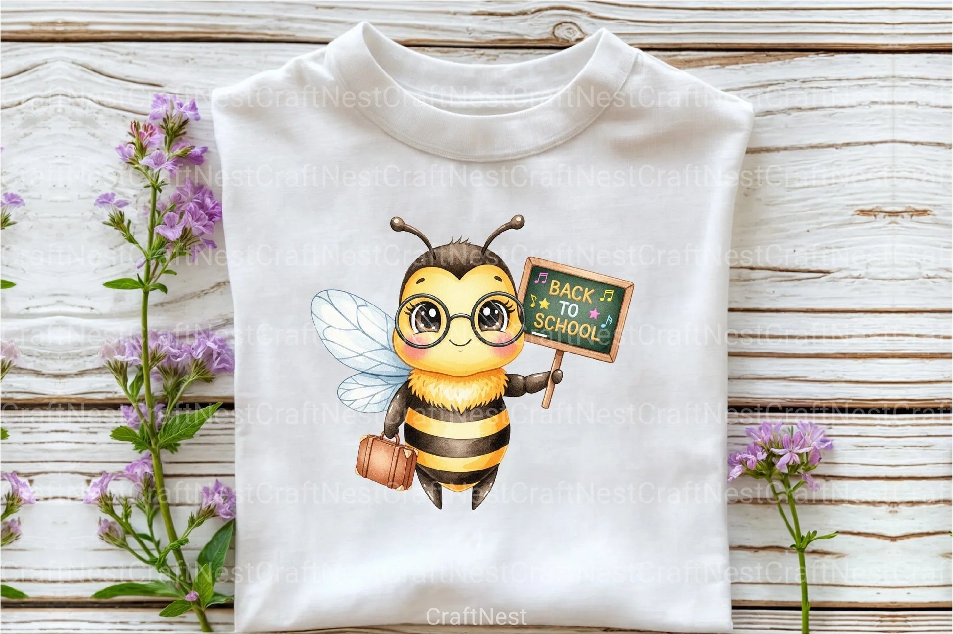 Back to School Bee Clipart Bundle 5 - CraftNest - Digital Crafting and Art