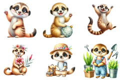 Cute Meerkat Clipart Bundle - CraftNest - Digital Crafting and Art