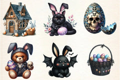 Funny Gothic Easter Clipart Bundle - CraftNest - Digital Crafting and Art