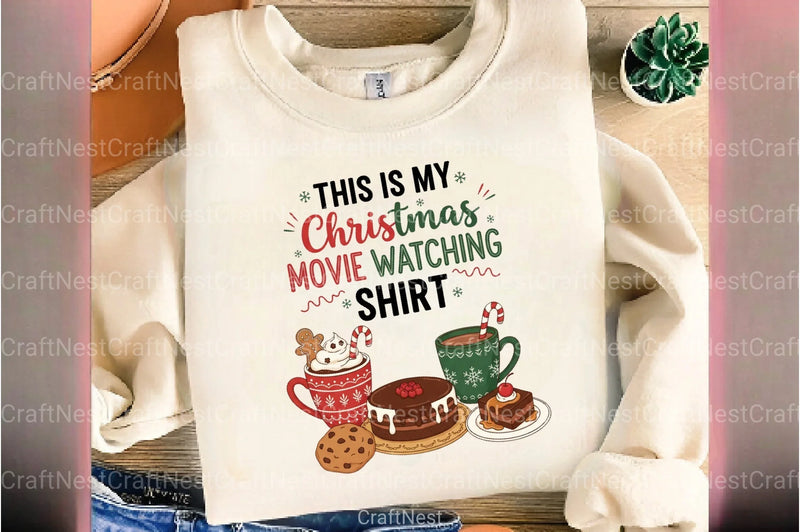 Christmas Movie Watching Shirt Clipart Bundle - CraftNest - Digital Crafting and Art