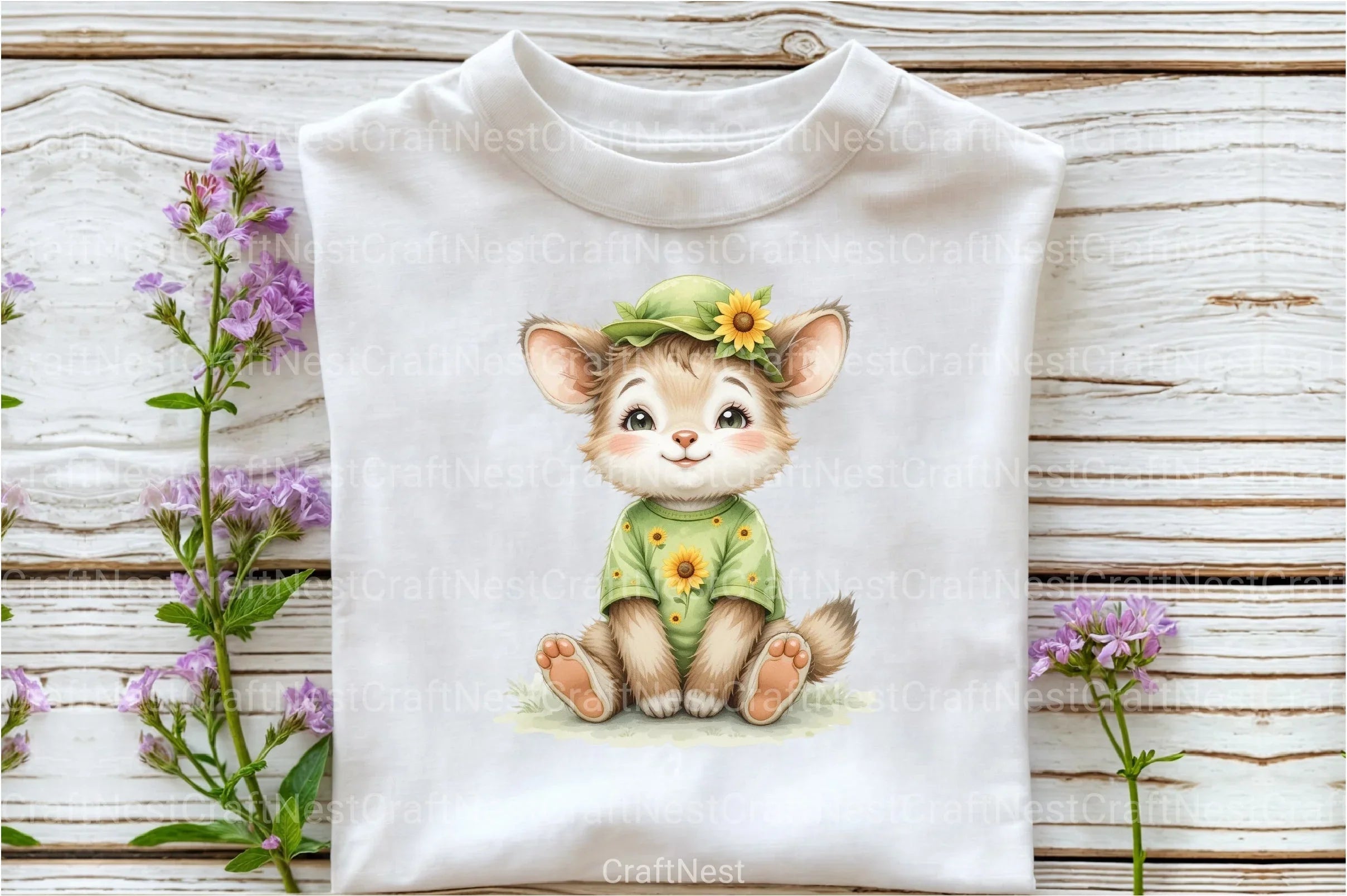 Cute Highland Cow with Sunflower Clipart Bundle - CraftNest - Digital Crafting and Art