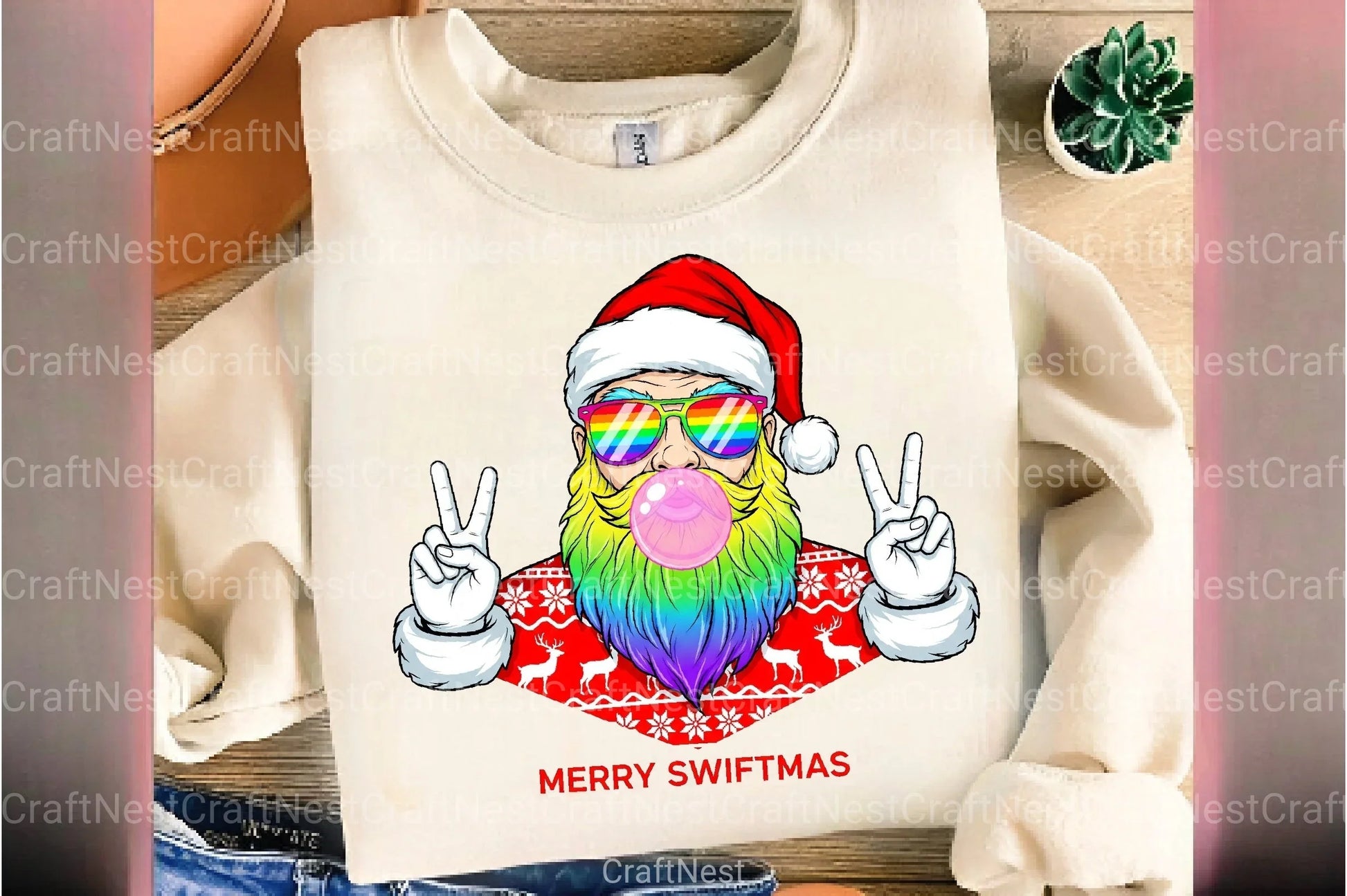 Merry Swiftmas Retro Christmas Clipart Bundle - CraftNest - Digital Crafting and Art