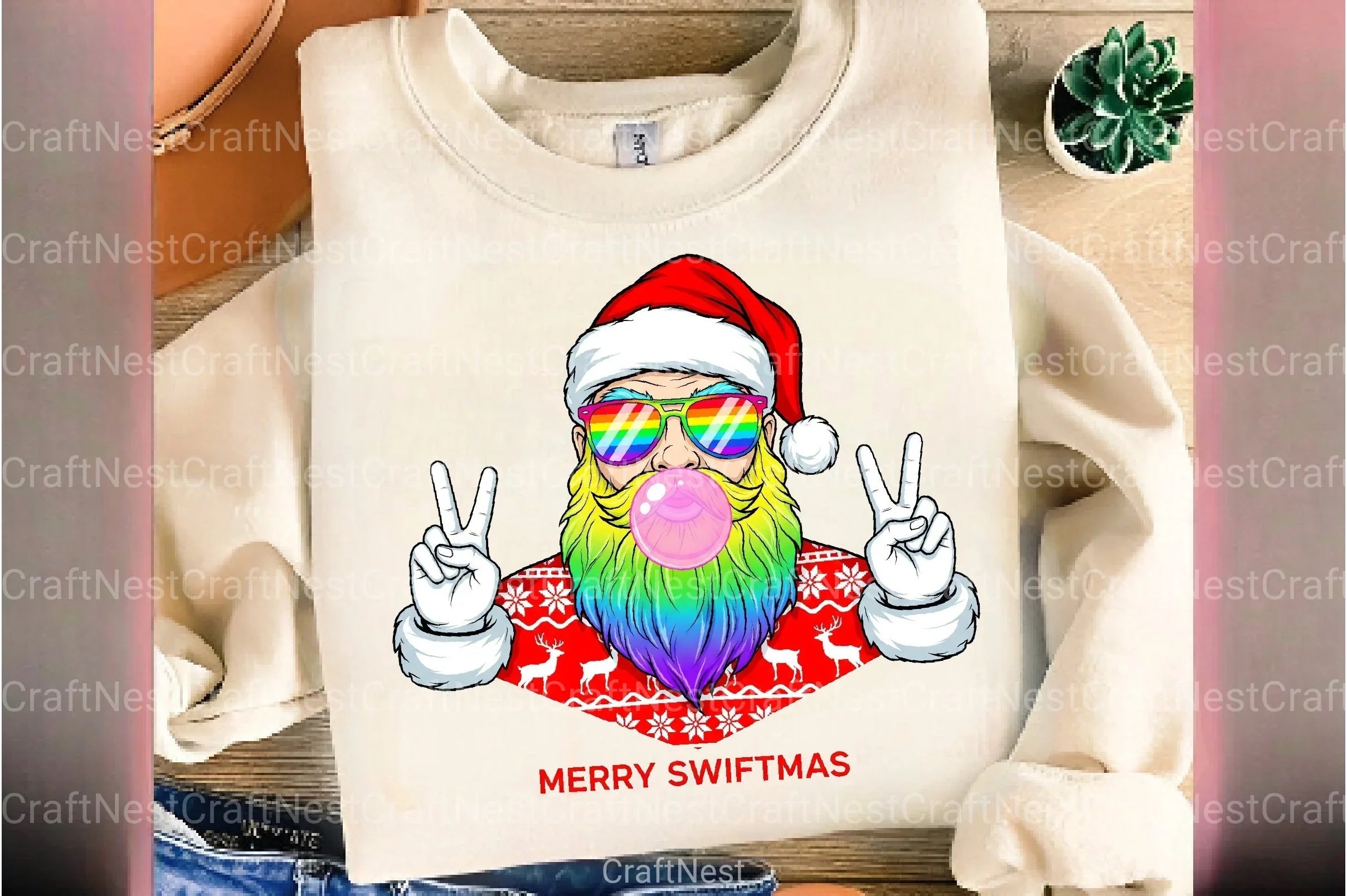 Merry Swiftmas Retro Christmas Clipart Bundle - CraftNest - Digital Crafting and Art