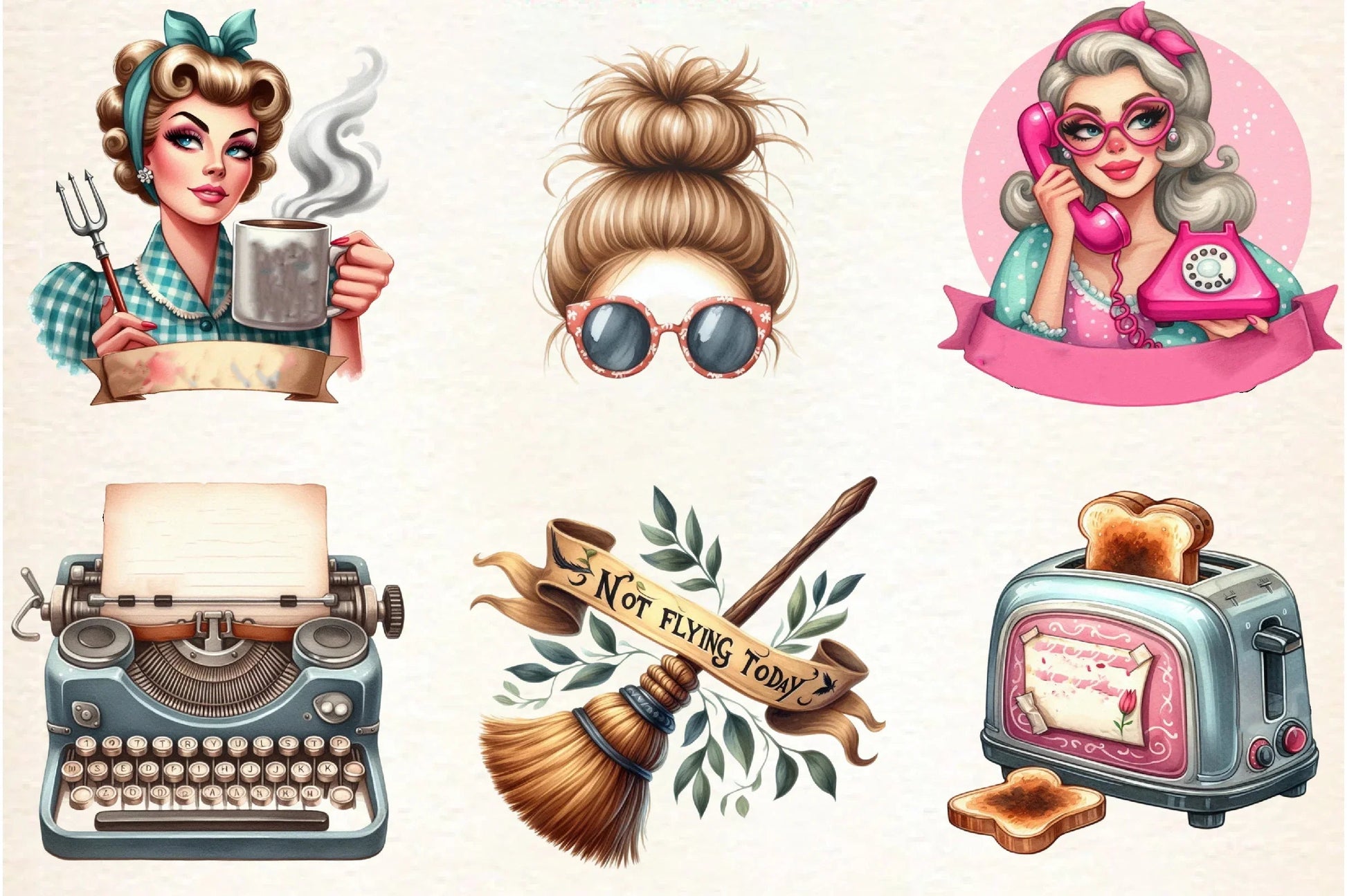 Sarcastic Housewife Clipart Bundle - CraftNest - Digital Crafting and Art